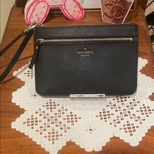 Kate Spade Black Leather Clutch